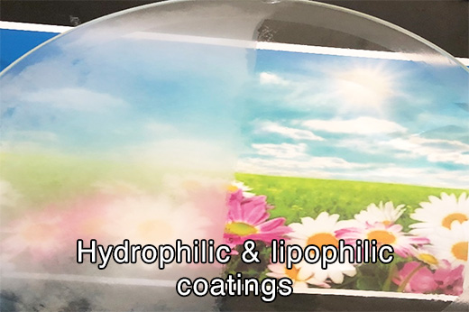 Hydrophilic & lipophilic coatings